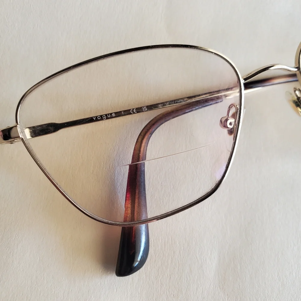 Vogue VO4163‎ Women's Eyeglasses - 848 Pale Gold - 53-18-135 - Reading Glasses.